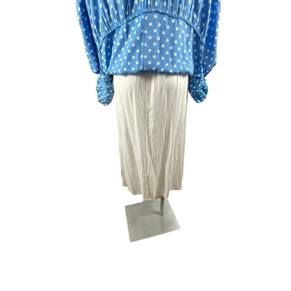 Dolan Anthropologie Left Coast Laney Polka Dot Maxi Dress in Blue and White - Picture 10 of 14